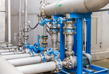 Wasserleitungen im Wasserwerk